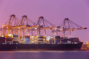 Industrial Container Cargo freight ship at Habor for Logistic Import Export